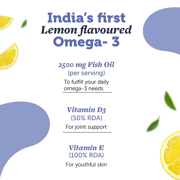 India first lemon flavored omega 3 